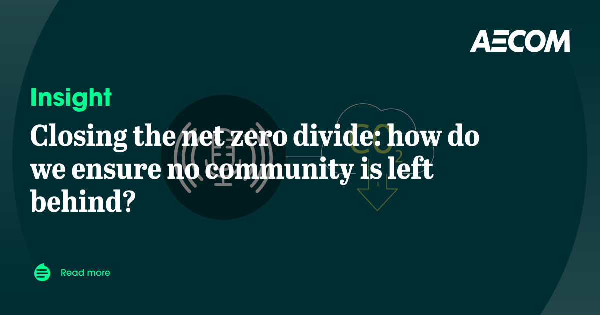 Closing the net zero divide: how do we ensure no community is left ...
